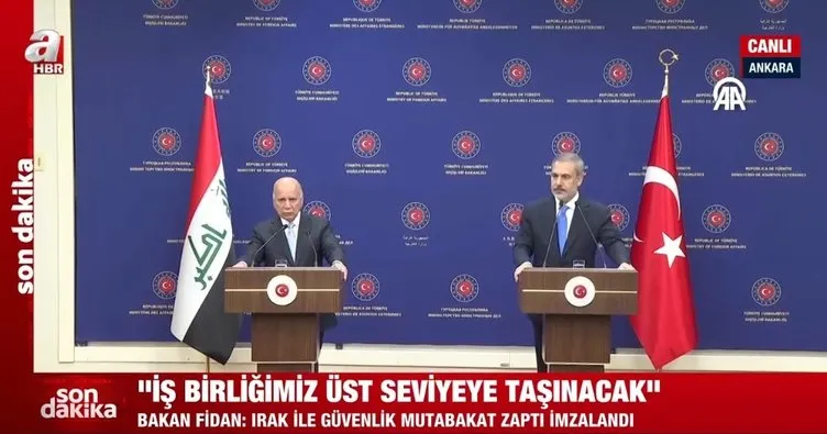 Bakan Fidan duyurdu: Irak ile mutabakat zaptı imzalandı