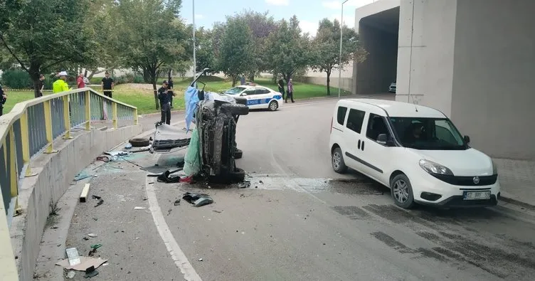 Otomobil üst geçitten düştü, Merve Kübra öldü