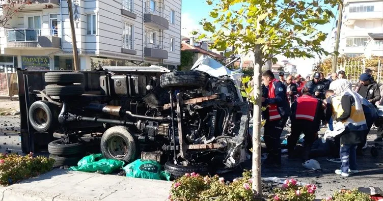 Kayseri’de freni patlayan kamyonet dehşet saçtı: 1 ölü, 6 yaralı