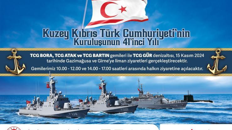 KKTC’nin kuruluş yıl dönümünde savaş gemileri ziyarete açık olacak