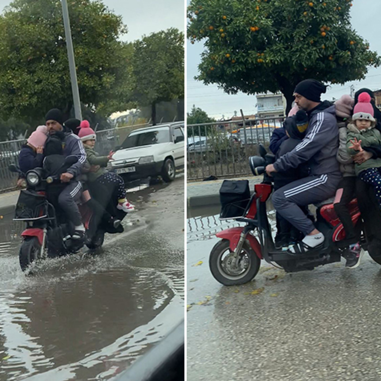 Motosikletle tehlikeli yolculuk