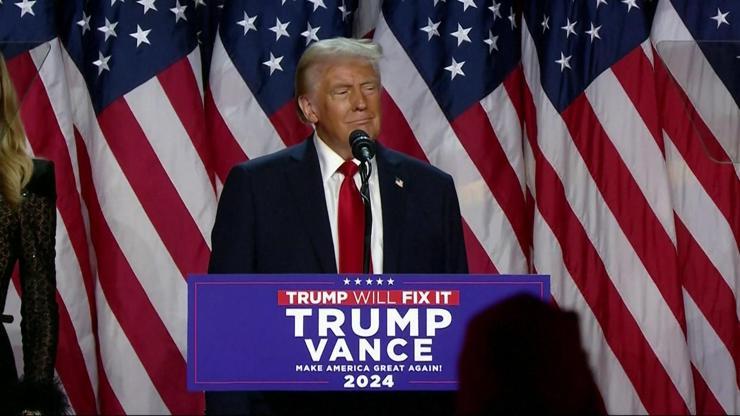 SON DAKİKA HABERİ: Trump zafer konuşması yapıyor
