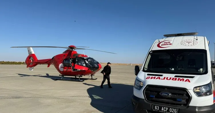Şanlıurfa’da ambulans helikopter 80 günlük bebek için havalandı