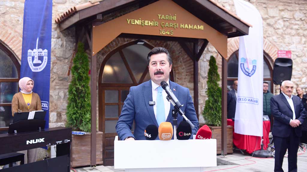TARİHİ YENİŞEHİR ÇARŞI HAMAMI COŞKULU BİR TÖRENLE AÇILDI