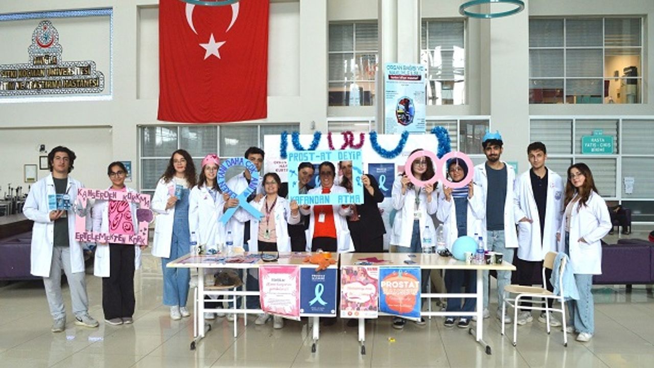 Tıp fakültesi öğrencilerinden prostat ve meme kanseri farkındalık etkinliği