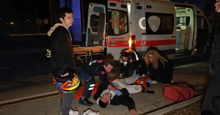 Antalya’da feci kaza: Motosikletten düştü acıyla feryat etti!