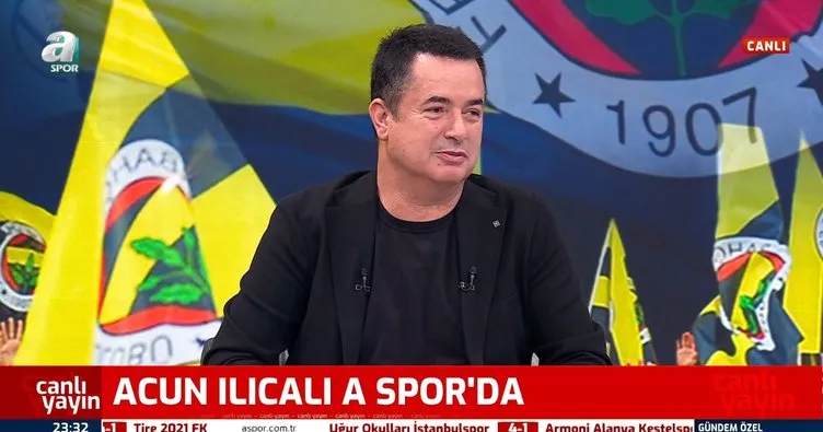 CANLI | Fenerbahçe Asbaşkanı Acun Ilıcalı A Spor’da açıklamalarda bulunuyor: "Biz Avrupa’da G.Saray’ın önüne geçtik"