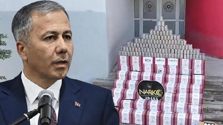 Son dakika haberi: Bakan Yerlikaya duyurdu: 825 kg eroin ele geçirildi