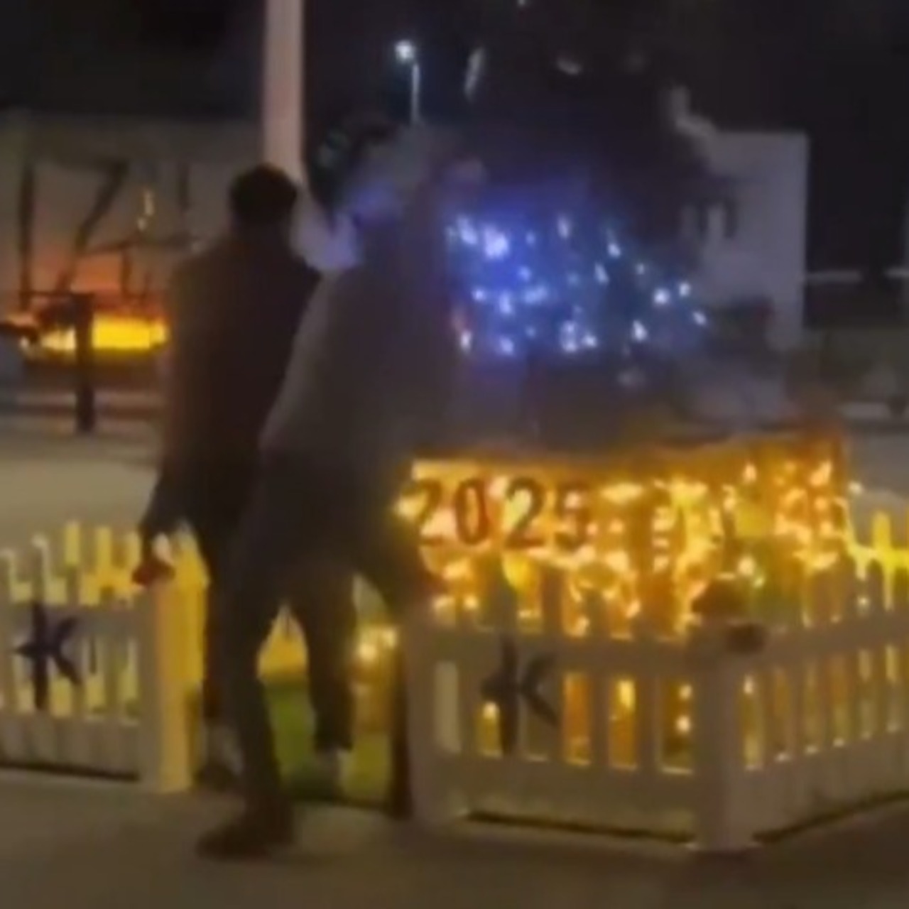 Yılbaşı ağacına baltalı saldırı