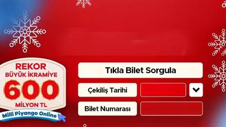 31 ARALIK MİLLİ PİYANGO ÇEKİLİŞ SONUÇLARI: Milli Piyango 2025 Büyük İkramiye bilet sorgulama işlemi hızlı ve anlık!
