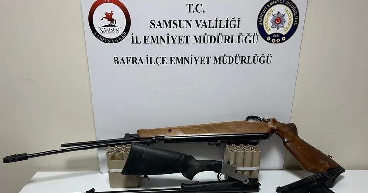 Balkondan ateş açan magandayı cephanelikle yakaladılar