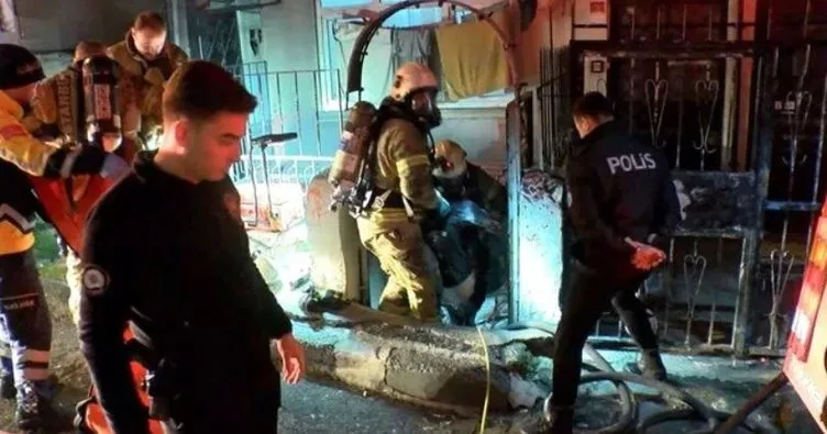 Yangın çıkan binadan bir kişi baygın olarak kurtarıldı