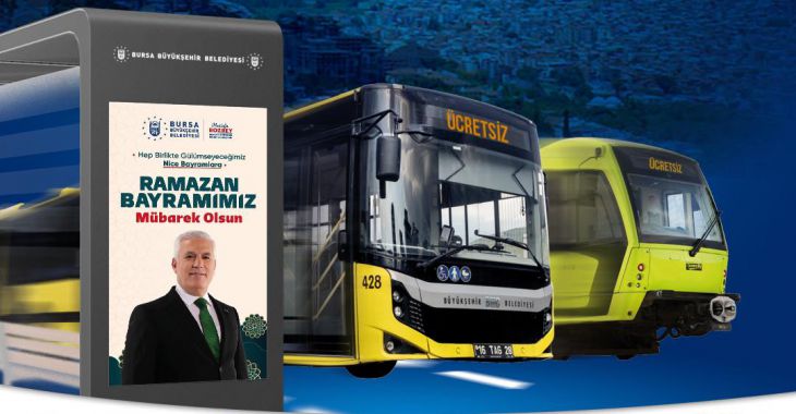 Bursa’da bayram boyunca ulaşım ücretsiz