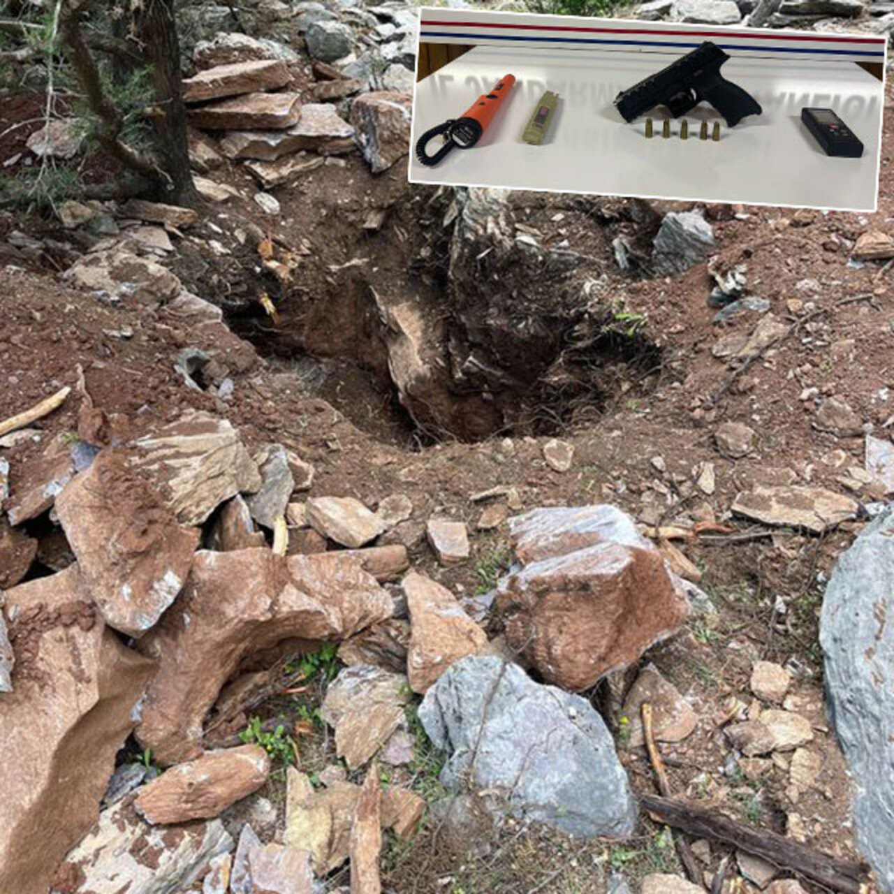 Eski vali ile emekli albay kaçak kazıda yakalandı!