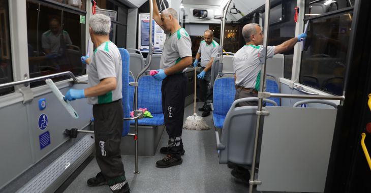 Büyükşehir’den ulaşımda hijyen seferberliği