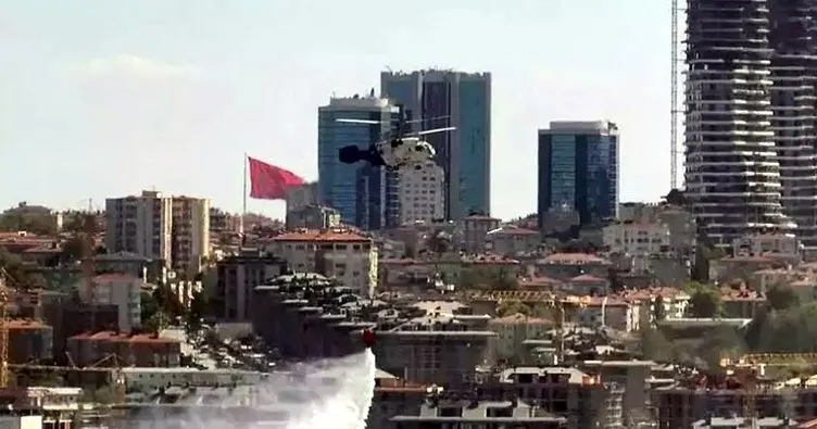 İTÜ bahçesinde otluk alanda yangın yangın korkuttu