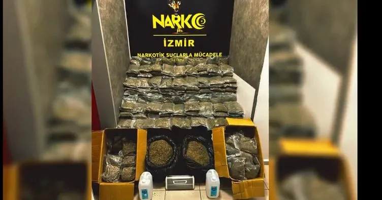 İzmir’de dev uyuşturucu operasyonu: 127 kilo bonzai ele geçirildi