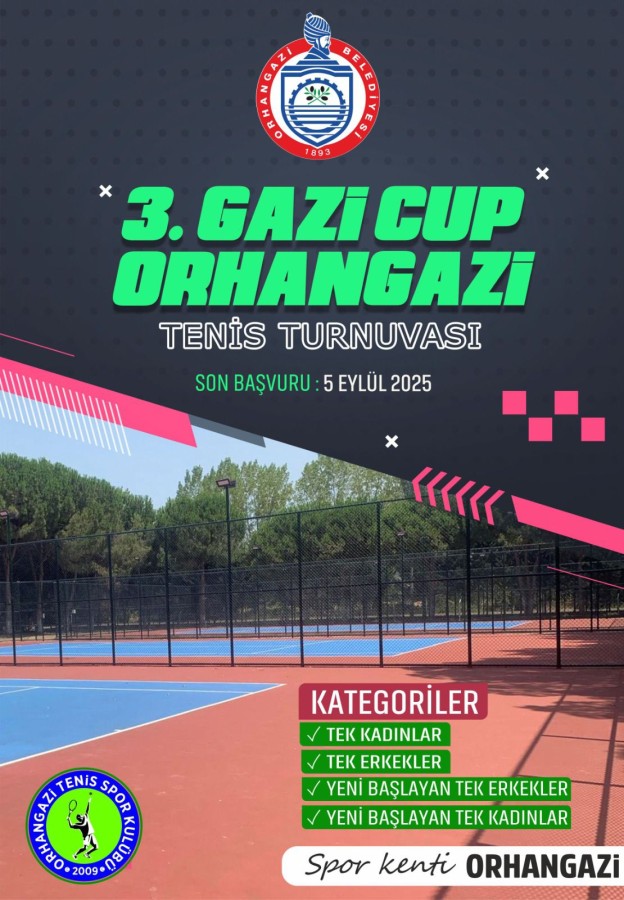 Orhangazi’de Kortlar Şenleniyor: 3. Gazi Cup Tenis Turnuvası Başlıyor