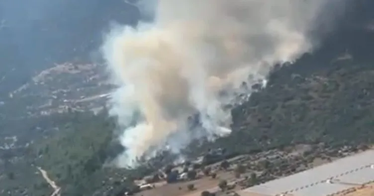 Seydikemer Kabaağaç köyü yakınlarında yangın çıktı