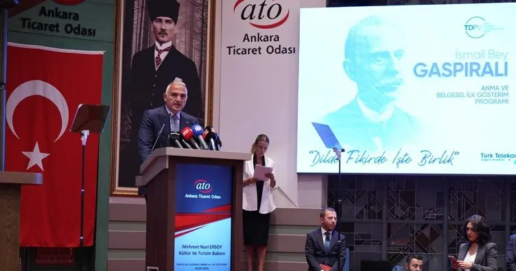 İsmail Bey Gaspıralı Ankara’da düzenlenen törenle anıldı