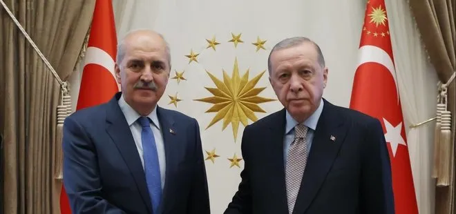 Külliye’de önemli kabul! Başkan Erdoğan TBMM Başkanı Kurtulmuş’u kabul etti