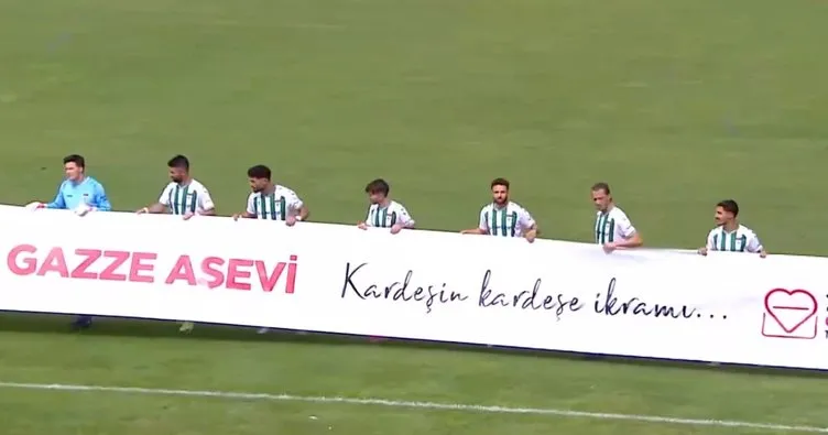 Ziraat Türkiye Kupası maçında Gazze mesajı!