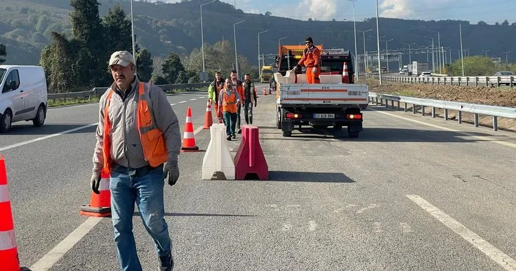 Anadolu Otoyolu Bolu Dağı geçişinde çalışma! İstanbul yönü trafiğe kapatılıyor