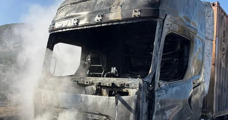 Kahramanmaraş’ta tır yangını