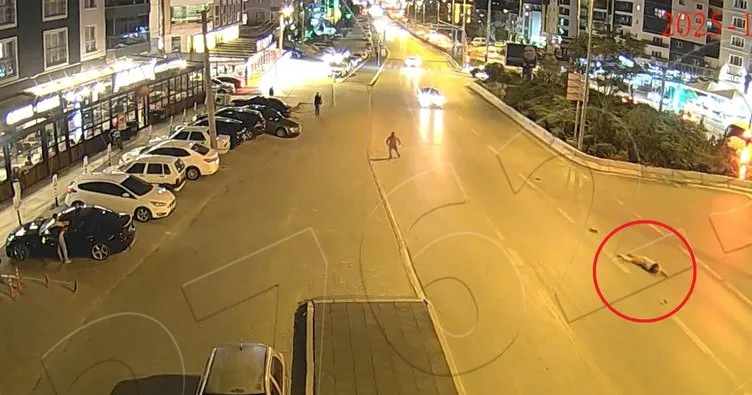 Kırıkkale’de feci kaza! Otomobil gence böyle çarptı