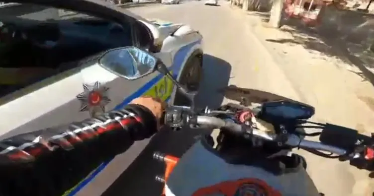 “Mağdur” motosikletli maganda çıktı