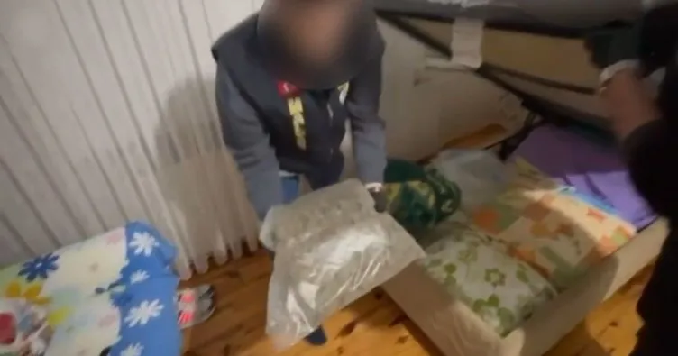 Uyuşturucuları yatak bazasında buldular