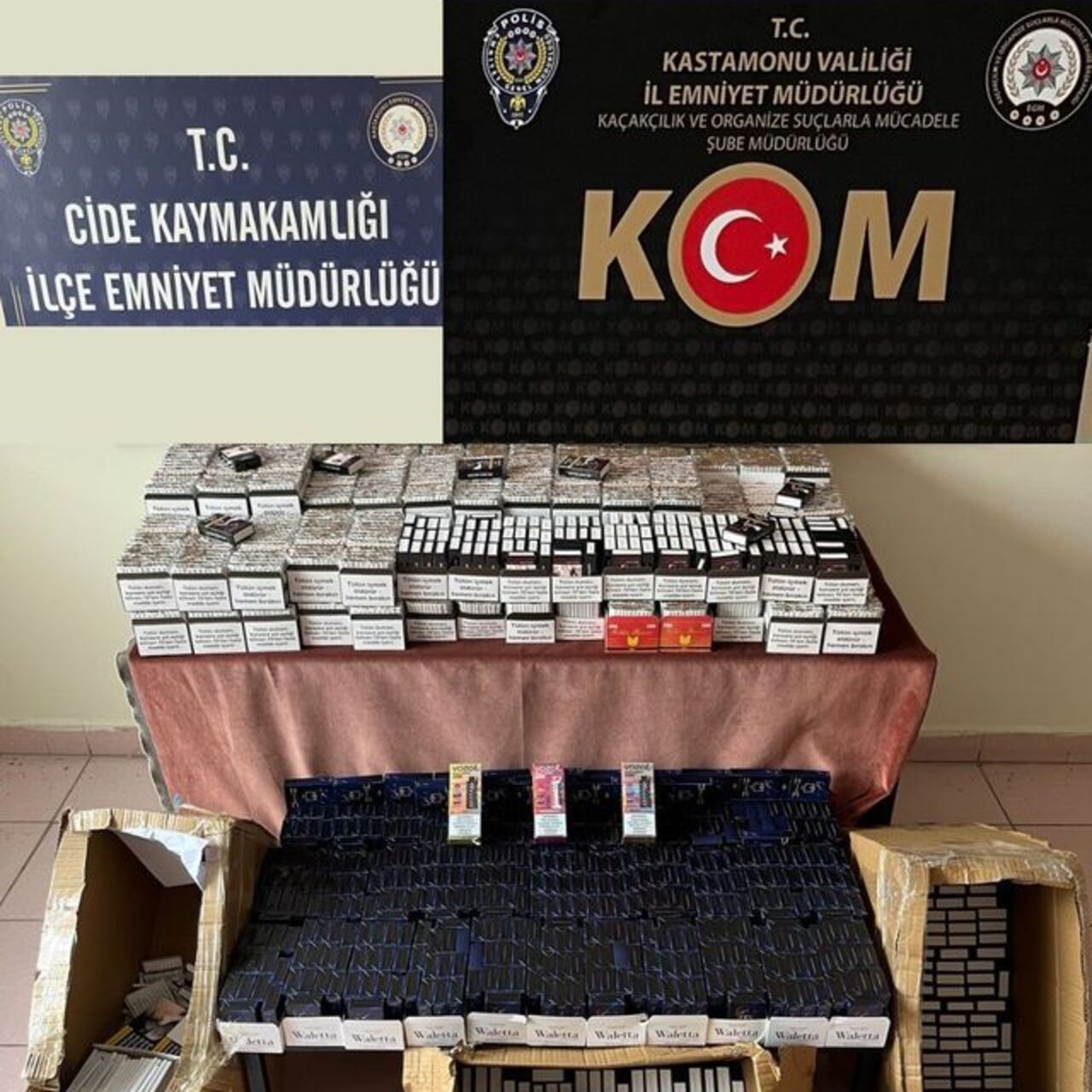 61 bin 100 adet makaron ele geçirildi