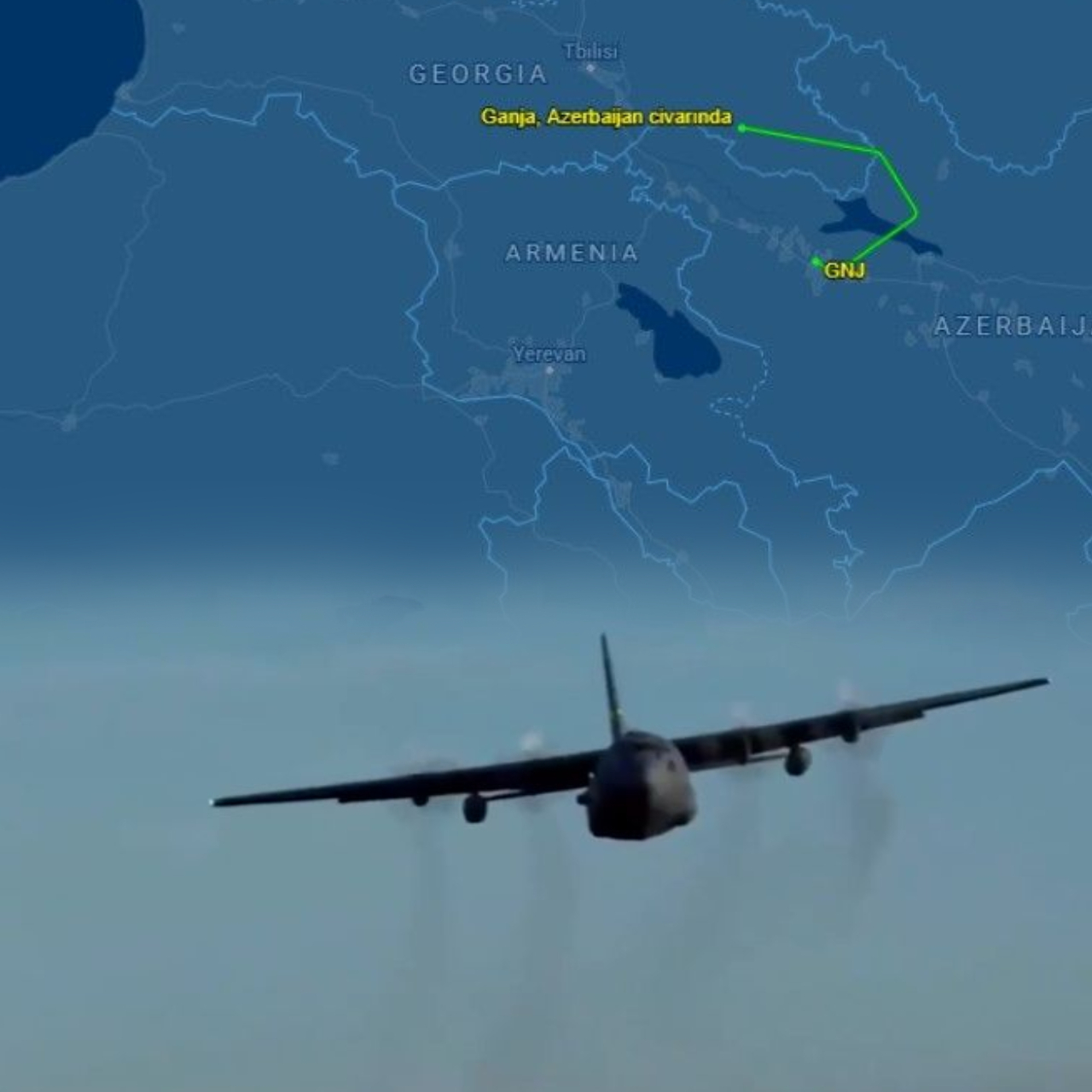 Askeri kargo uçağı Gürcistan’da düştü! 20 şehit