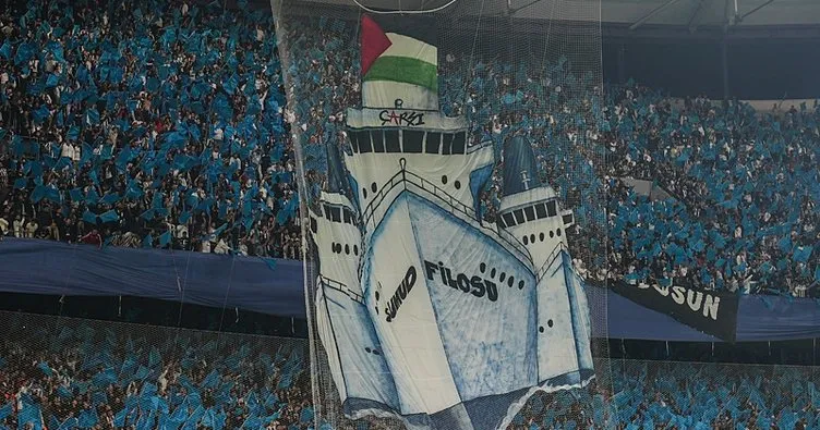 Beşiktaş taraftarından Filistin’e destek