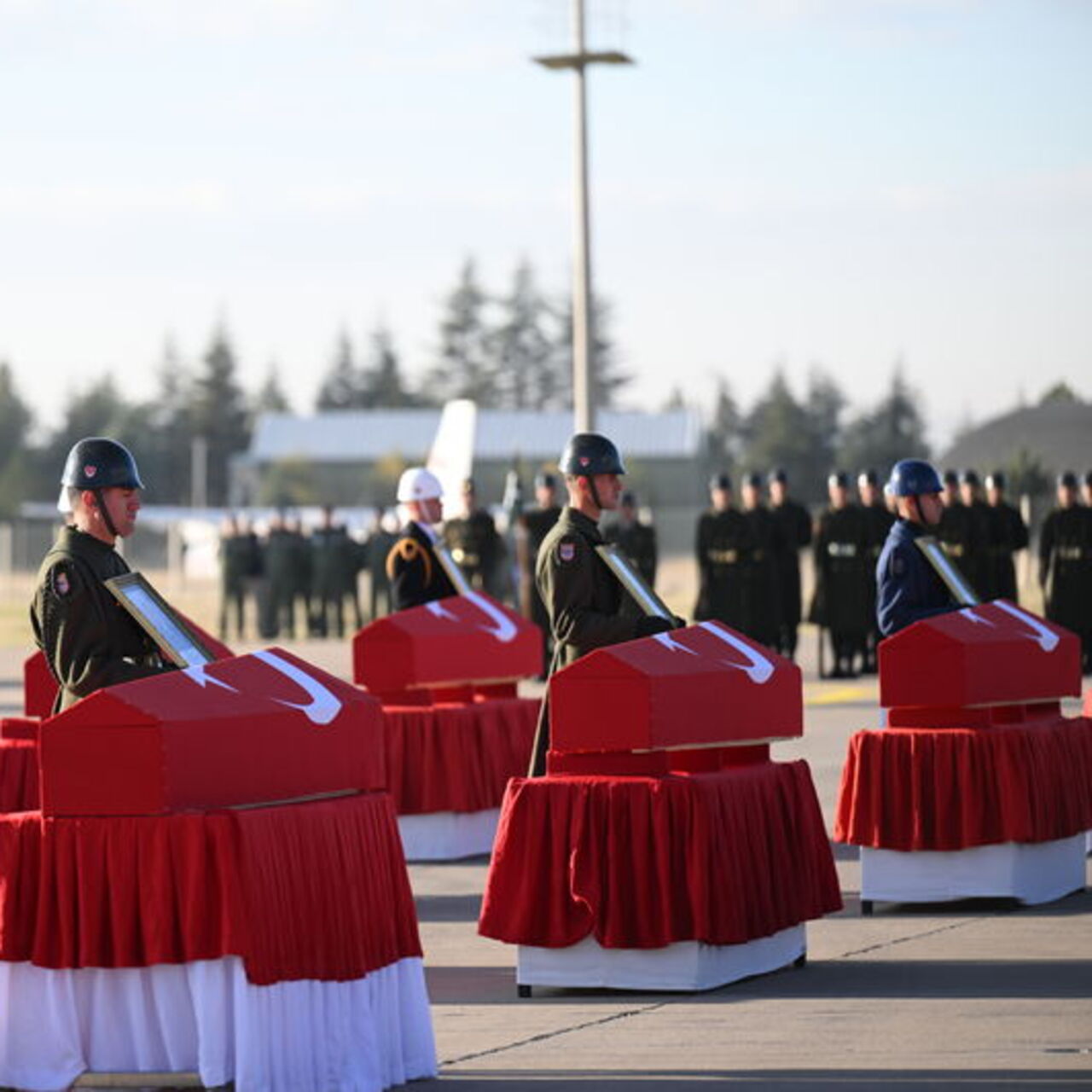 Mürted Hava Üssü’nde şehitlerimizi uğurluyoruz