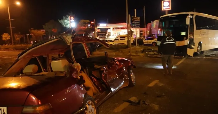 Nevşehir’de turist otobüsü ile otomobil çarpıştı: 2 ölü, 3 yaralı