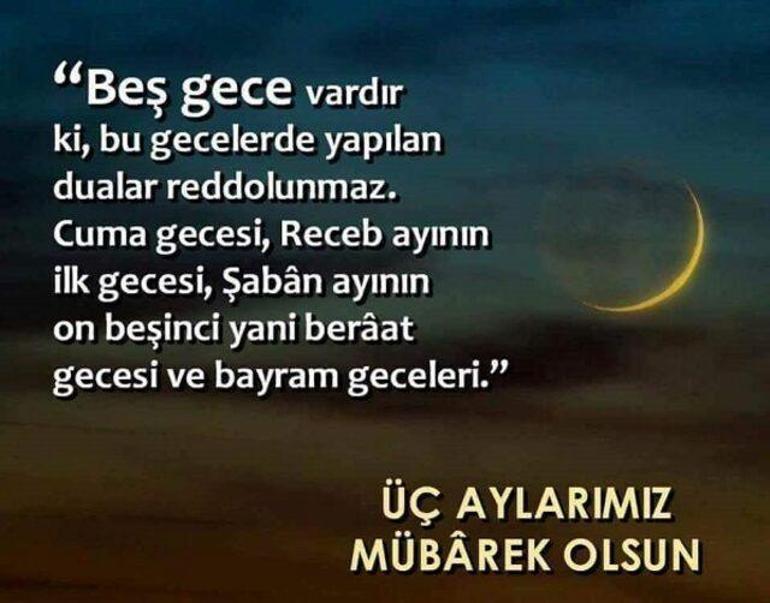 ÜÇ AYLAR MESAJLARI 2025 | WhatsApp İle Instagramda Paylaşabileceğiniz Eş, Sevgili, Anne Ve Baba İçin Hadisli, Dualı, Ayetli Resimli Üç Aylar Mesajları