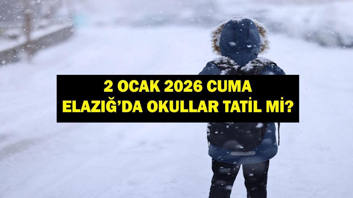 2 OCAK ELAZIĞ’DA OKULLAR TATİL Mi? Elazığ’da Yarın Okullar Tatil Mi, Kar Tatili Var Mı? Son Dakika Elazığ Valiliği Okul Tatil Açıklaması…