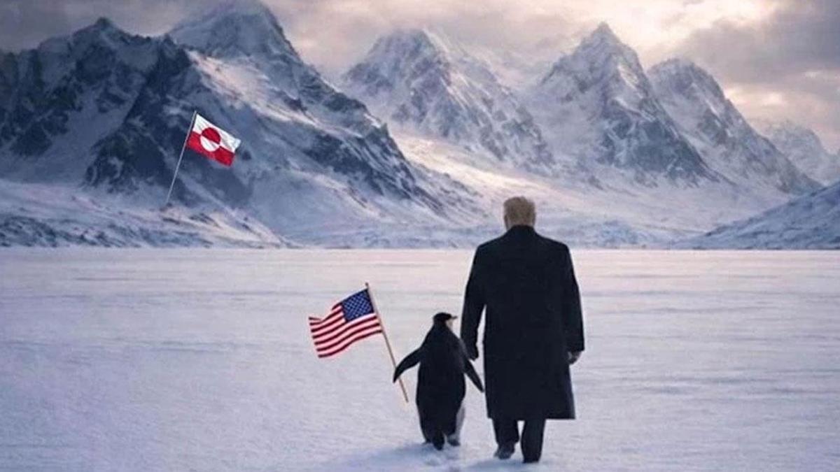 Beyaz Saray sosyal medyayı sallayan akıma Trump ile katıldı: ‘Nihilist penguen’li Grönland göndermesi