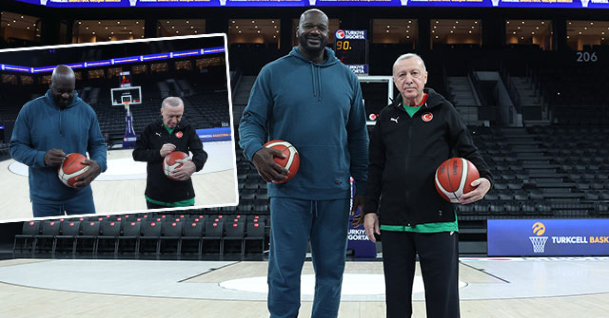Cumhurbaşkanı Erdoğan NBA efsanesi O’Neal ile bir araya geldi