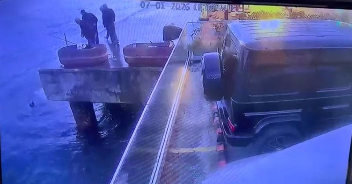 Denize böyle uçmuş! O anlar kamerada