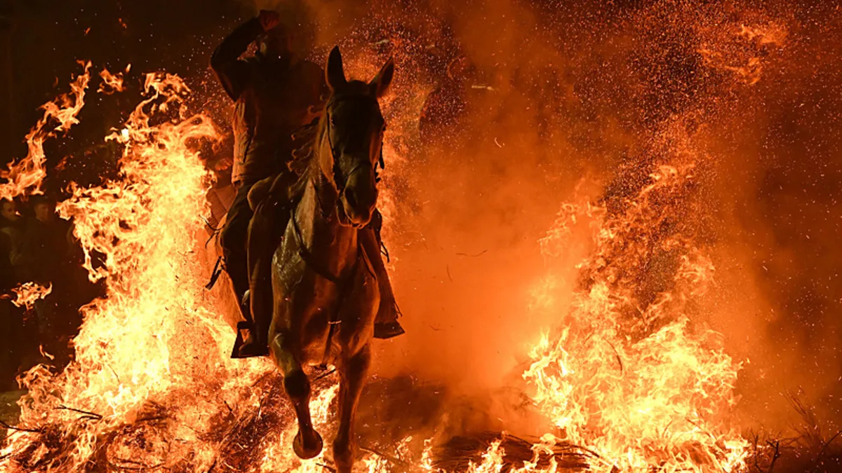 Gelenek mi eziyet mi? Gecenin karanlığını yaran alevler ve atlar