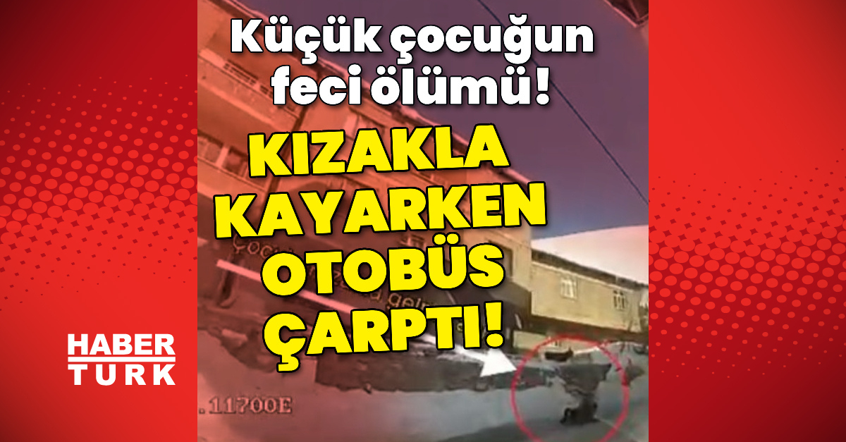 Kızakla kayarken otobüs çarptı!