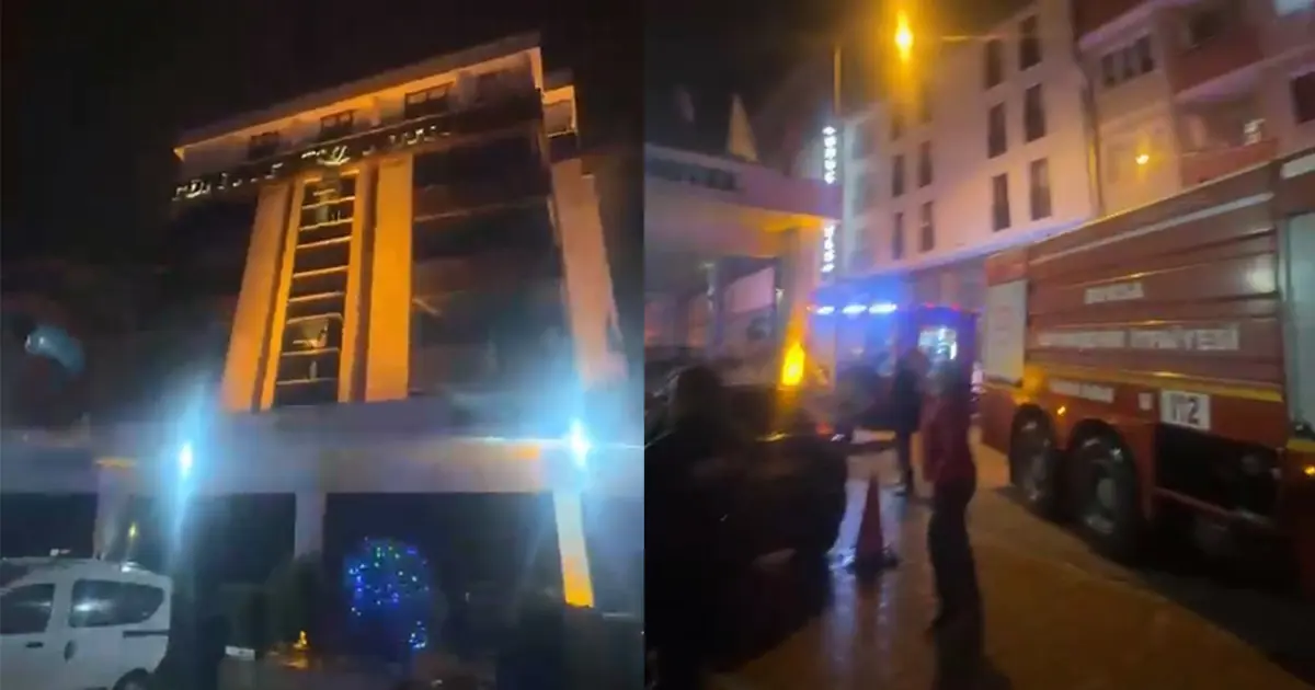 Otelde yangın paniği. Mahsur kalanlar var
