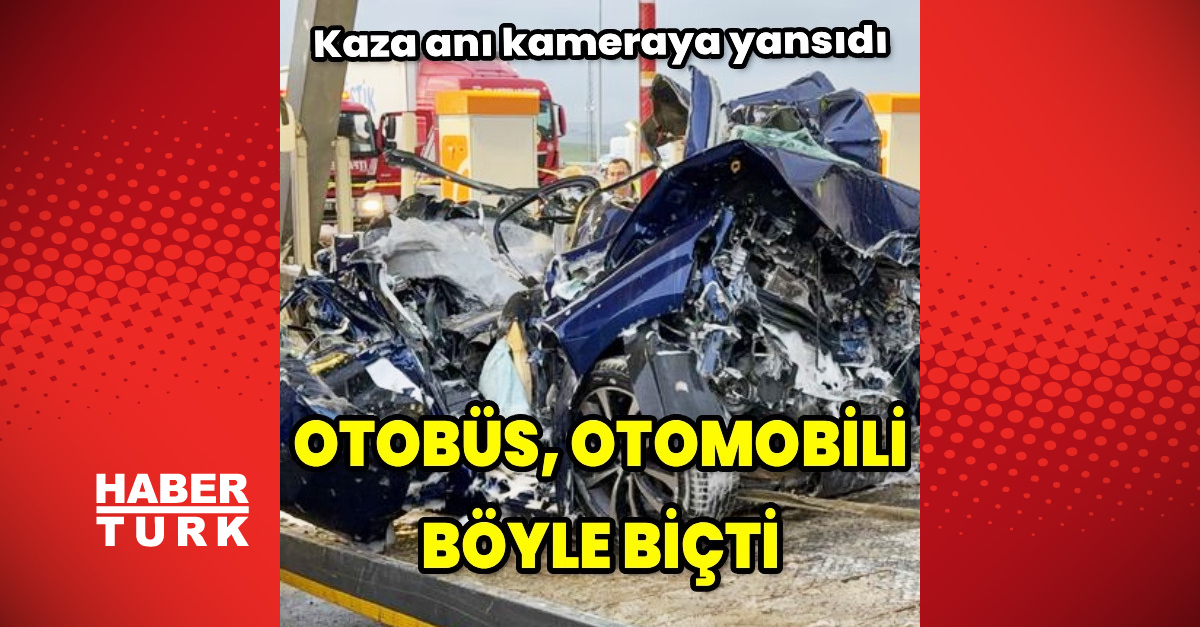 Otobüs otomobili böyle biçti