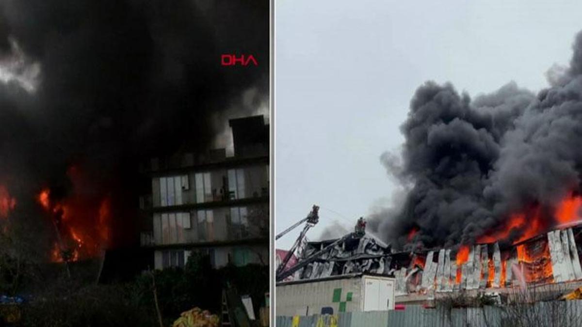 SON DAKİKA… İstanbul Ataşehir’de 4 katlı iş yerinde yangın