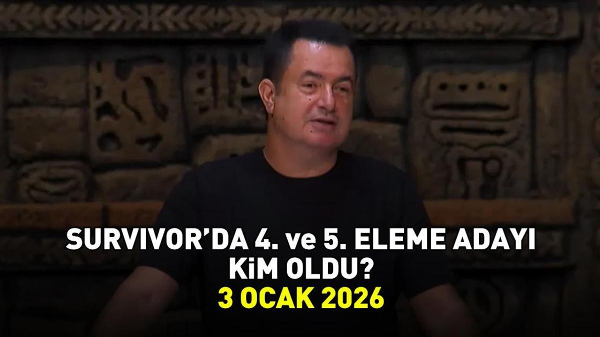 SURVIVOR 4. VE 5. ELEME ADAYI 3 OCAK 2026 | Survivor’da eleme adayı kim oldu, dokunulmazlık oyununu hangi takım kazandı?