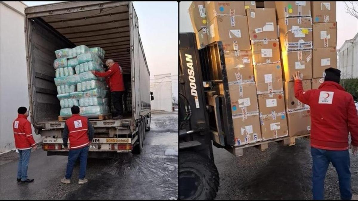 Türkiye, Aynularab’a 11 tır insani yardım malzemesi sevk etti