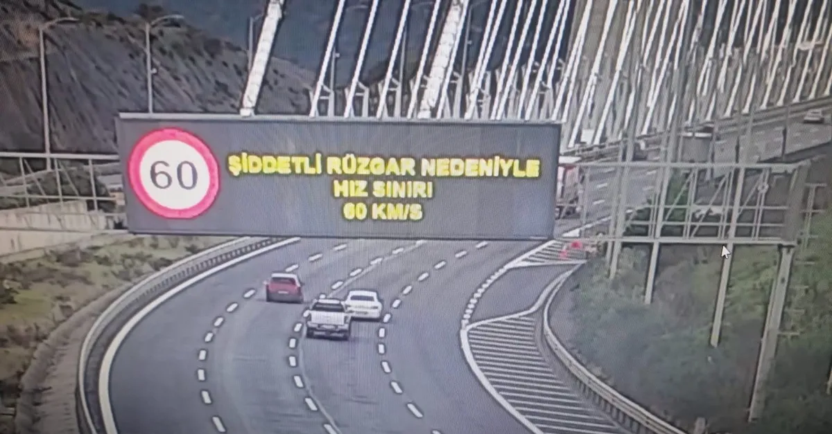 Yavuz Sultan Selim Köprüsü’nde şiddetli rüzgar alarmı
