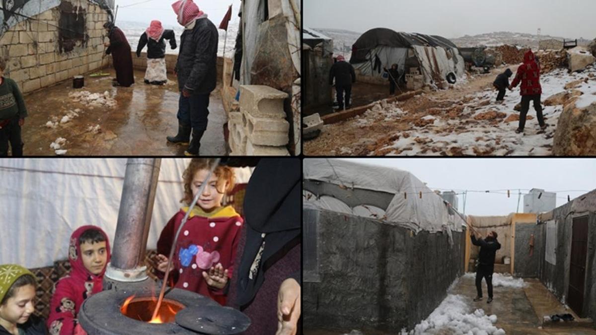 İdlib’i sel vurdu! 10 mülteci kampı sular altında kaldı